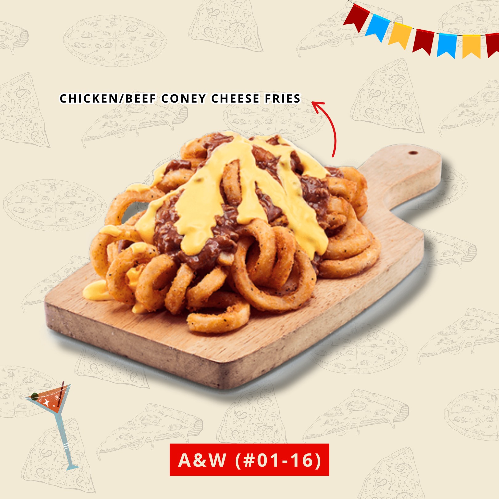 Delicious fast food spread for a party takeaway from Anchorvale Village