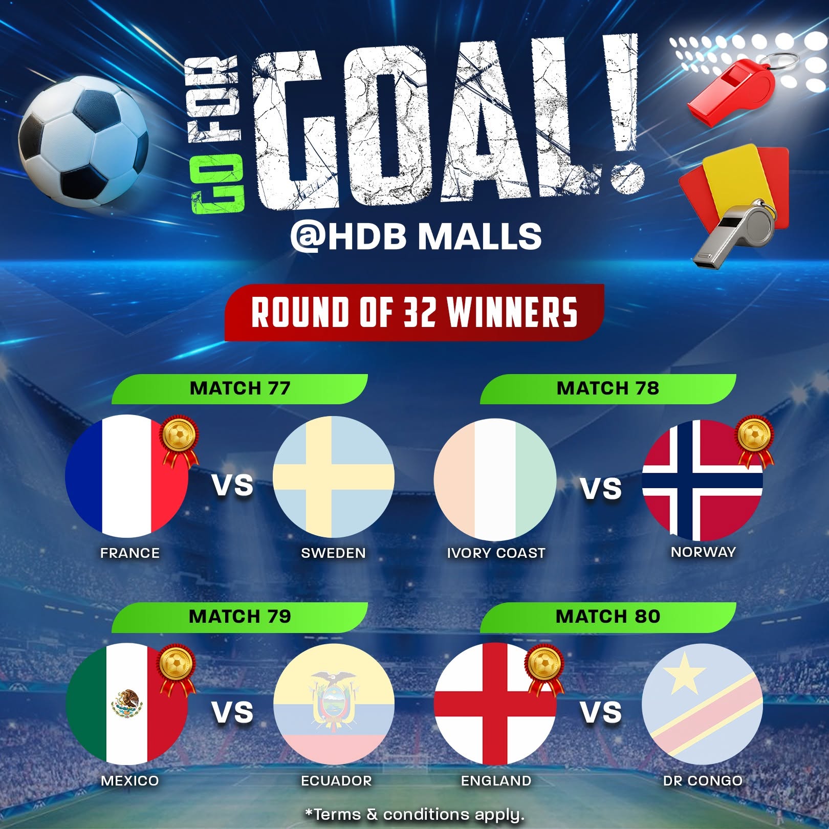 Go For Goal Match 77 to 80 winners