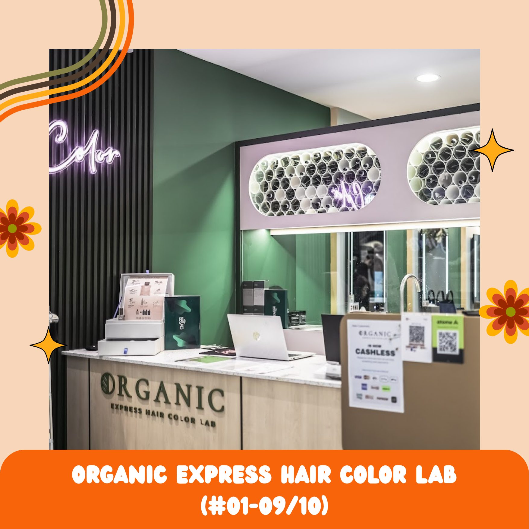 Hair coloring process at Organic Express Hair Color Lab