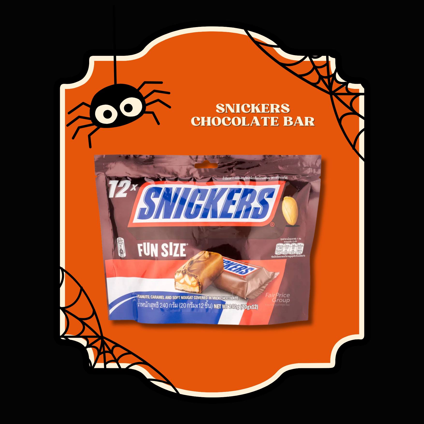 Assortment of Halloween chocolates and sweets