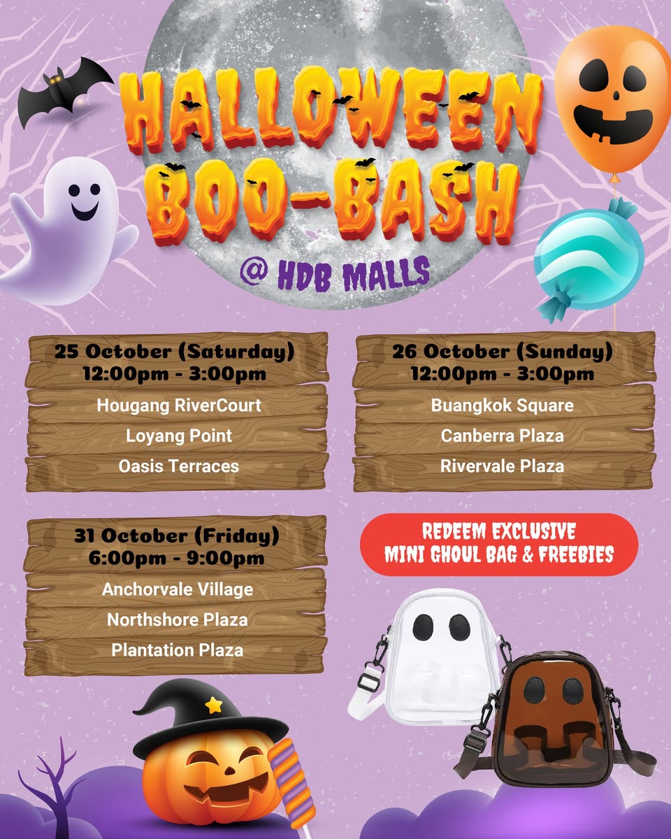 A family posing in a Halloween photo booth at ShopperLink Malls' Boo-Bash