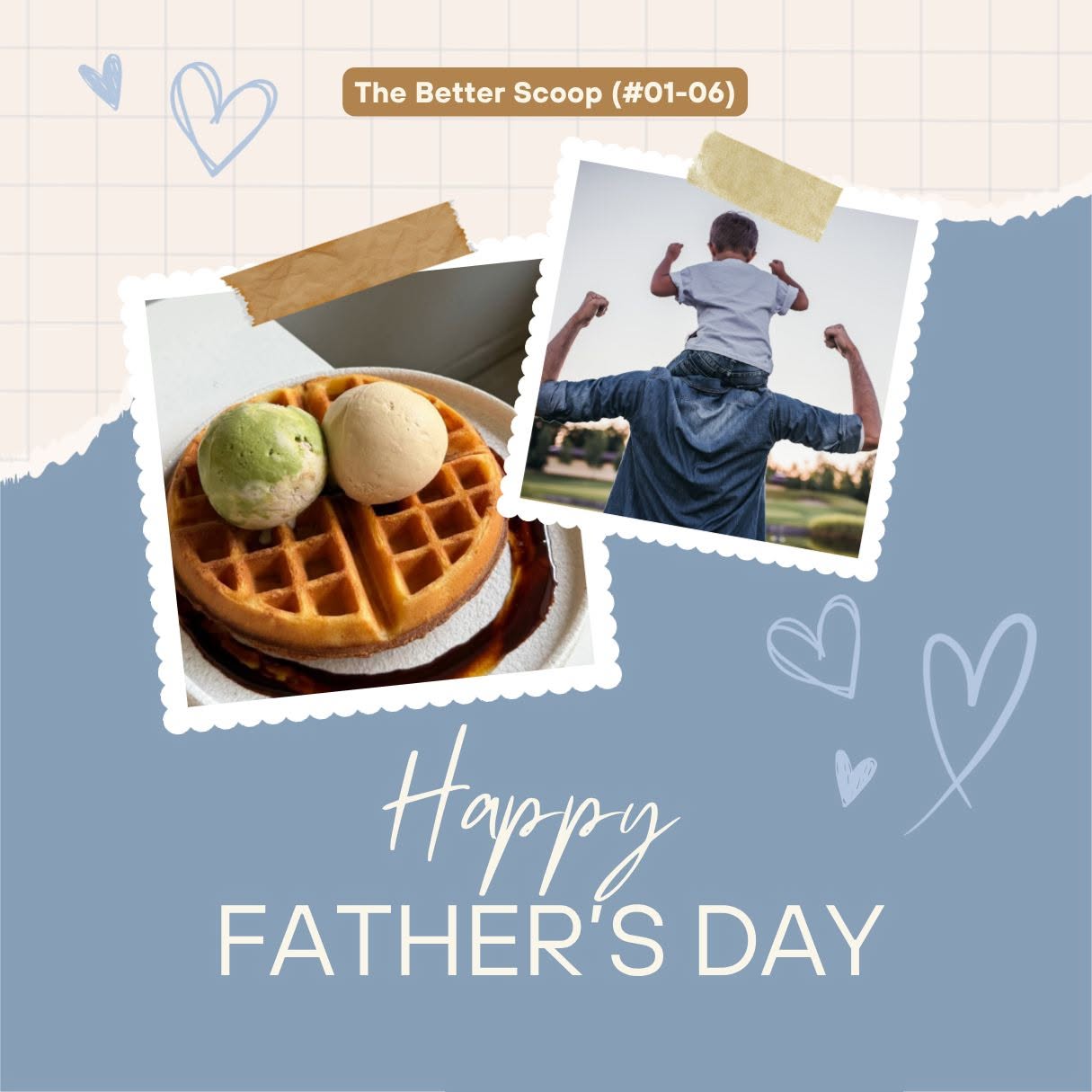 The Better Scoop Father's Day waffles and ice cream