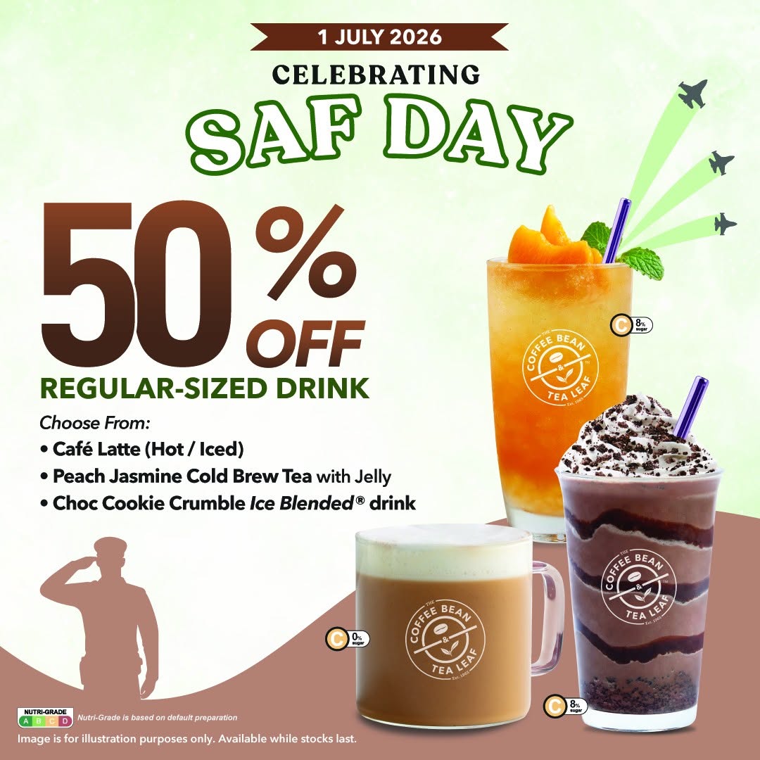 The Coffee Bean & Tea Leaf SAF Day promotion