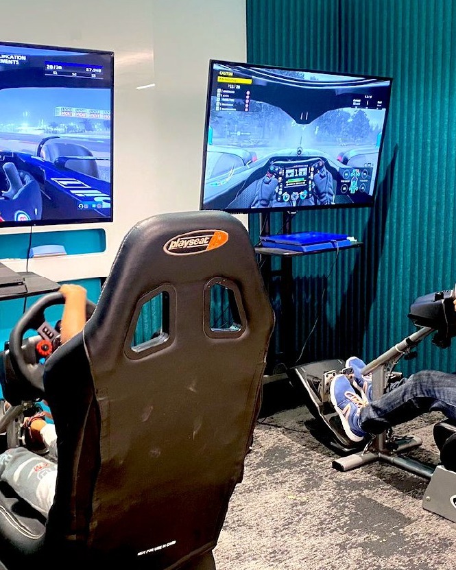 Promotional image for the F1 Mini Car Race and Live Screening event.