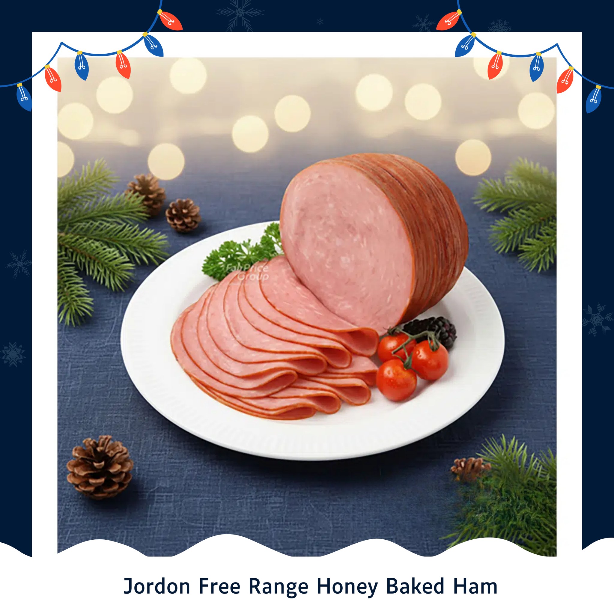 A beautifully glazed holiday ham ready to be served