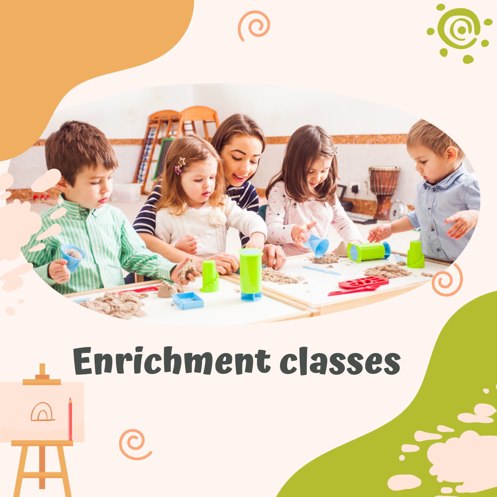 Children participating in engaging enrichment activities
