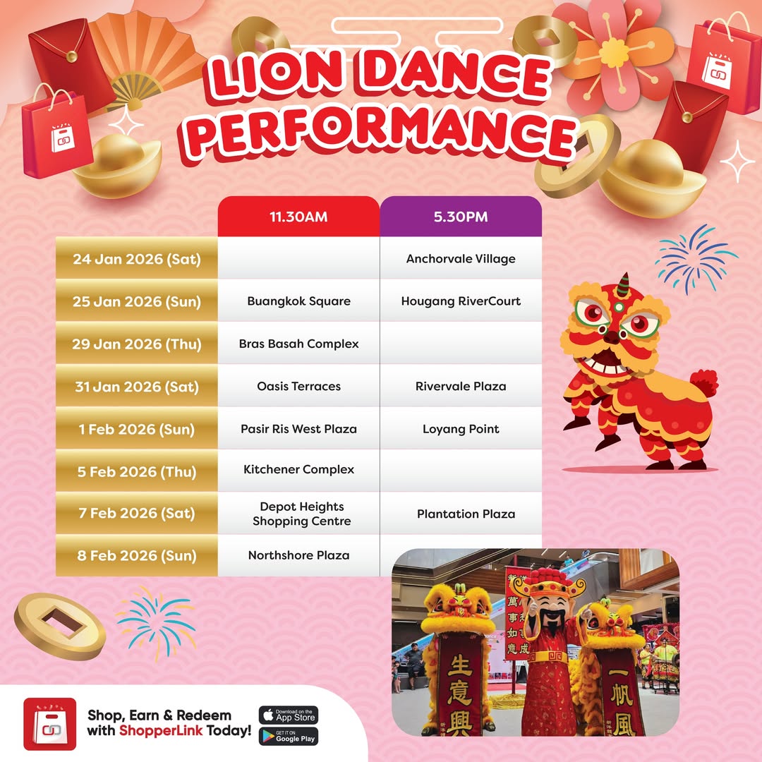 A vibrant lion dance performance during Lunar New Year celebrations.