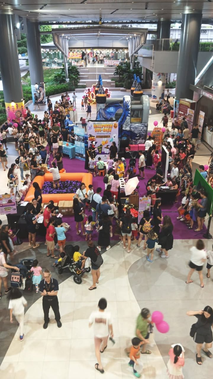 Attendees enjoying the Halloween Boo-Bash at Anchorvale Village