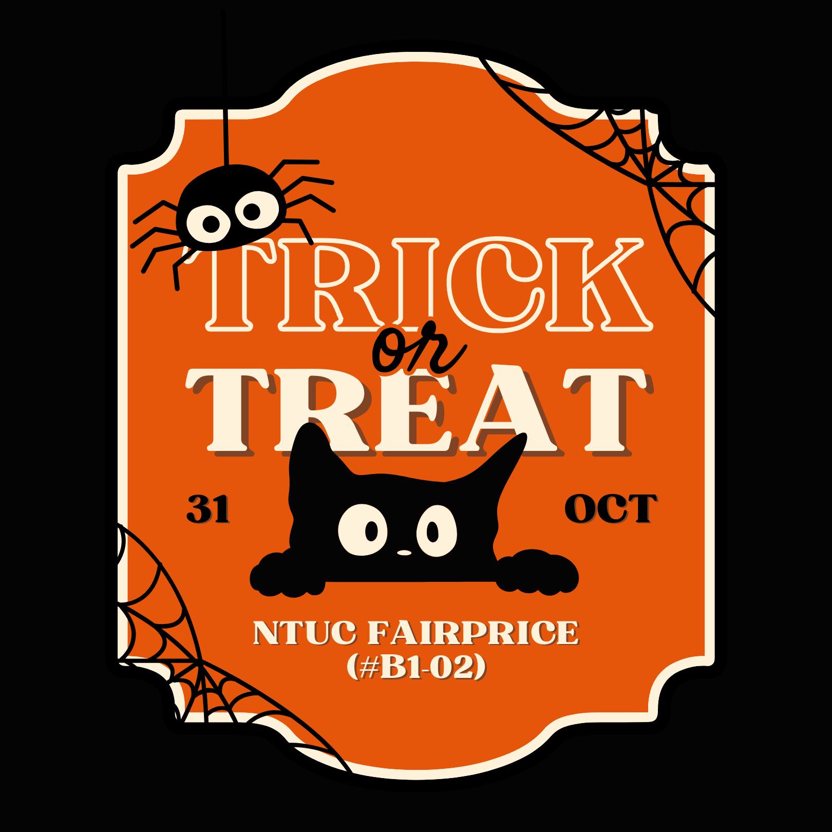 Halloween-themed candy display at NTUC FairPrice