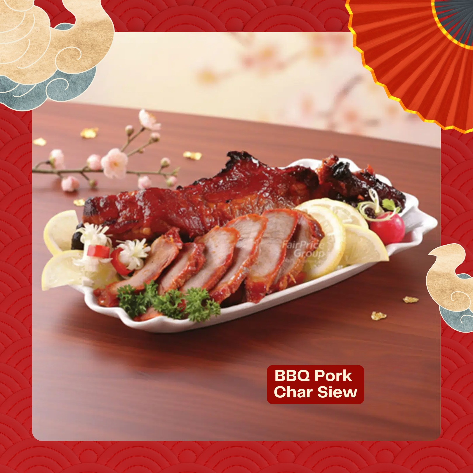 Succulent BBQ pork platter for festive celebrations