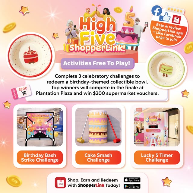 ShopperLink 5th Birthday celebration display